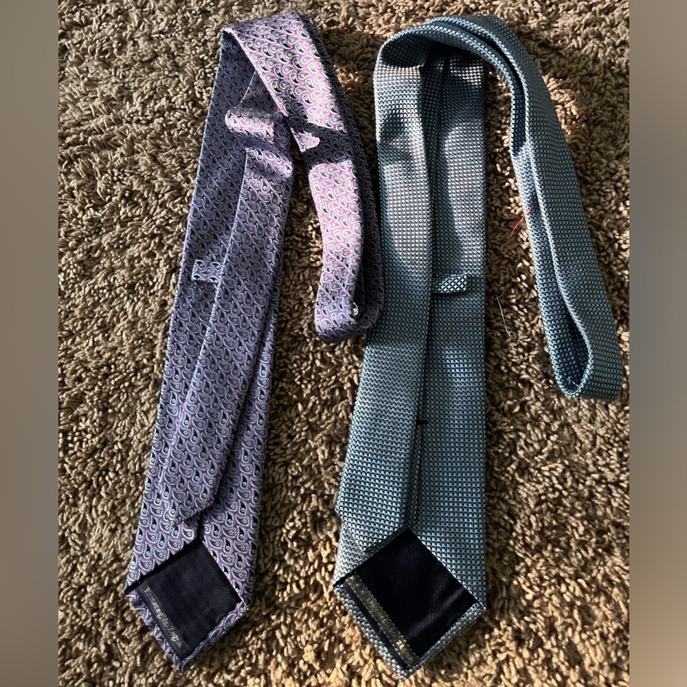Ermenegildo Zegna Set of 100% silk men dress ties